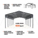 TMG Industrial 20’ x 30’ Metal Shed Carport, 10’ Open Sidewalls, 600 Sq-Ft, 27 GA Corrugated Panels, TMG-MSC2030