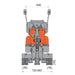 830 kg Mini Compact Excavator, 306cc/8.5 HP Gas Engine, 310 mm Bucket Width, 1179 kg Digging Force, TMG-MVE06 TMG Industrial CA