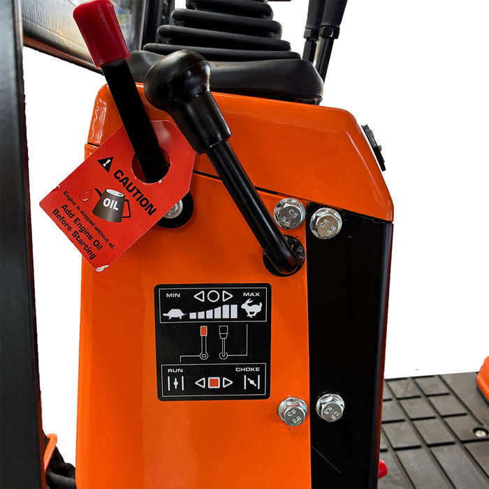 1000 kg Mini Compact Excavator, 420cc/14 HP Gas Engine, 350 mm Bucket Width, 1254 kg Digging Force, TMG-MVE07 TMG Industrial CA