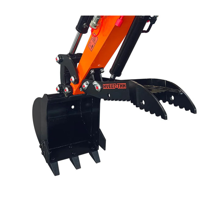 Hydraulic Thumb Attachment, 13 mm (½") Hydraulic Hoses and Flat Quick Couplers, Works for TMG-MVE07, TMG-MVE07-THH TMG Industrial Australia
