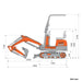 1000 kg Mini Compact Excavator, 420cc/14 HP Gas Engine, 350 mm Bucket Width, 1254 kg Digging Force, TMG-MVE07 TMG Industrial CA