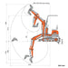 1000 kg Mini Compact Excavator, 420cc/14 HP Gas Engine, 350 mm Bucket Width, 1254 kg Digging Force, TMG-MVE07 TMG Industrial CA