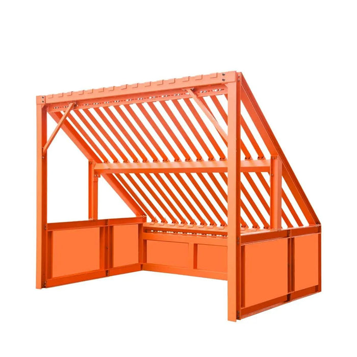 TMG Industrial 10’ Heavy Duty Static Grizzly Rock Screen, Adjustable Bolt-On Deck Bars, 4” x 4” I-Beams, 5000 lb Load Capacity, TMG-RS10