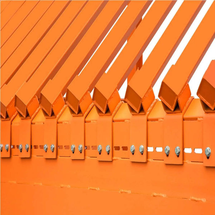 TMG Industrial 10’ Heavy Duty Static Grizzly Rock Screen, Adjustable Bolt-On Deck Bars, 4” x 4” I-Beams, 5000 lb Load Capacity, TMG-RS10