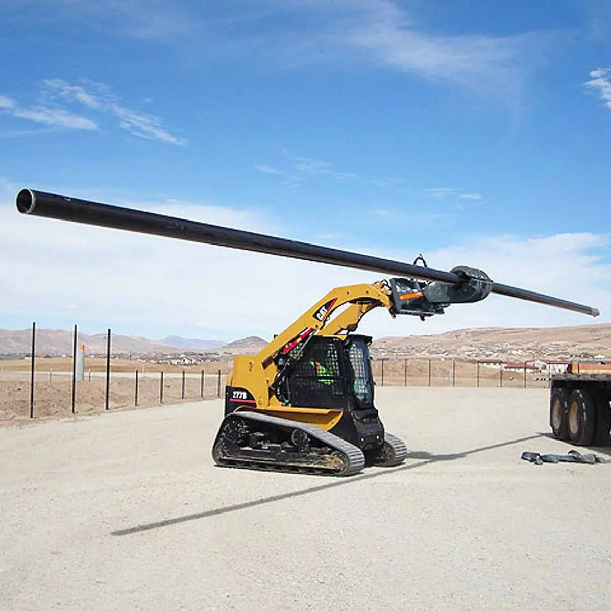 TMG 1134 kg Skid Steer Pole Setter, 13.7 m Pole, 0°-100° Rotation – TMG ...