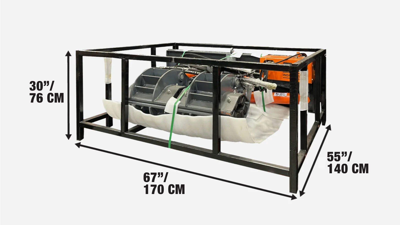 1134 kg (2500 lb) Skid Steer Pole Setter, 13.7 m (45′) Pole Capacity, 0° - 100° Claw Rotation, TMG‑SPS46-specifications-image