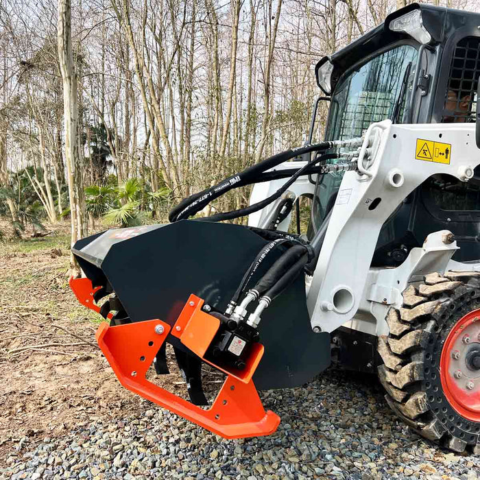 TMG Industrial 72” Skid Steer Rotary Tiller, Bi-Directional, 6” Tilling Depth, Universal Skid Mount, TMG-SRT72