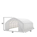 TMG Industrial 20' x 30' Straight Wall Peak Ceiling Storage Shelter with Heavy Duty 17 oz PVC Cover & Drive Through Door, TMG-ST2031V (Previously ST2030V)