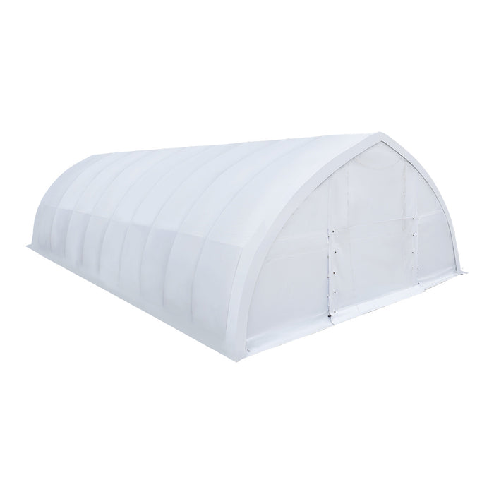 9m × 12m Peak Ceiling Storage Shelter with Heavy Duty 450 GSM PVC Cover & Drive Through Doors, TMG-ST3042V (Previously ST3040V) TMG Industrial Australia