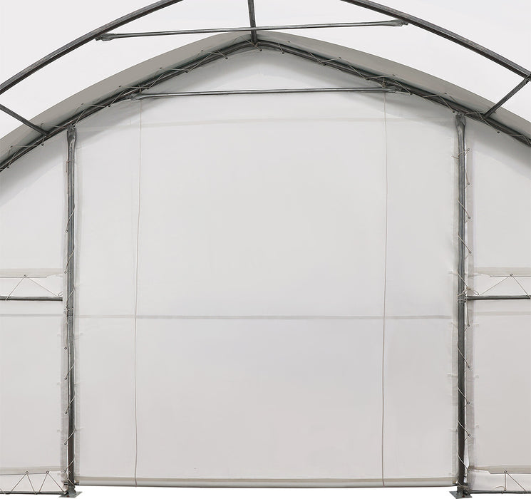 9m × 12m Peak Ceiling Storage Shelter with Heavy Duty 450 GSM PVC Cover & Drive Through Doors, TMG-ST3042V (Previously ST3040V) TMG Industrial Australia