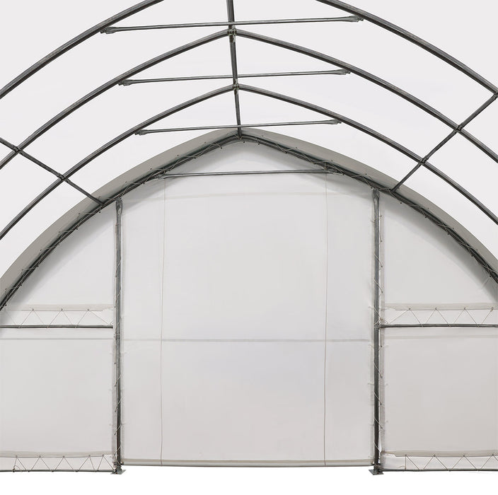 9m × 12m Peak Ceiling Storage Shelter with Heavy Duty 450 GSM PVC Cover & Drive Through Doors, TMG-ST3042V (Previously ST3040V) TMG Industrial Australia