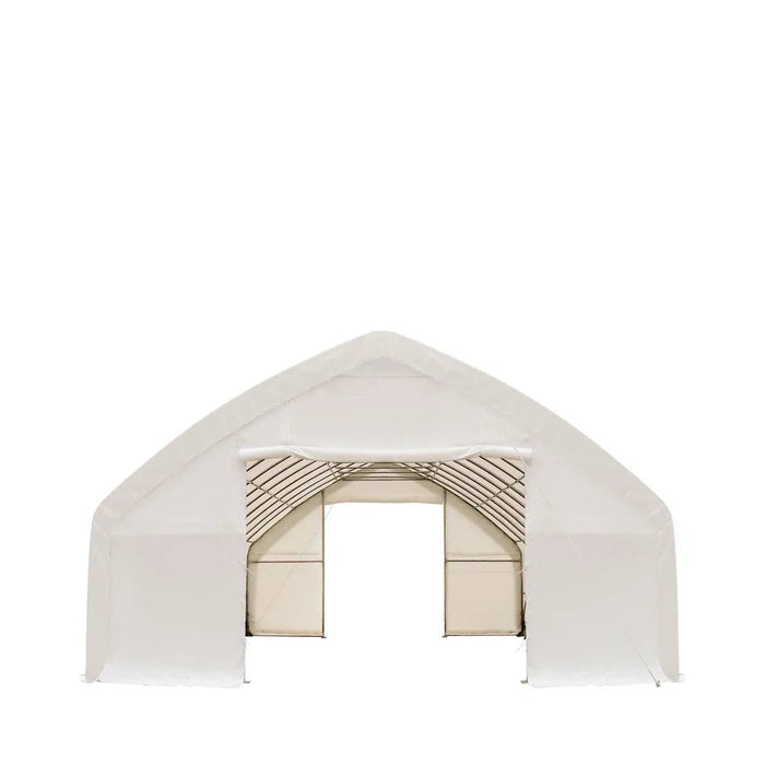 30' x 50' Straight Wall Peak Ceiling Storage Shelter with Heavy Duty 11 oz PE Cover & Drive Through Doors, TMG-ST3050E(Previously ST3050) TMG Industrial AU
