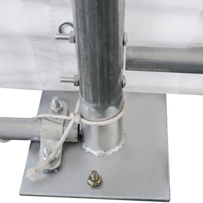 TMG Industrial 30' x 70' Straight Wall Peak Ceiling Storage Shelter with Heavy Duty 17 oz PVC Cover & Drive Through Doors, TMG-ST3070V