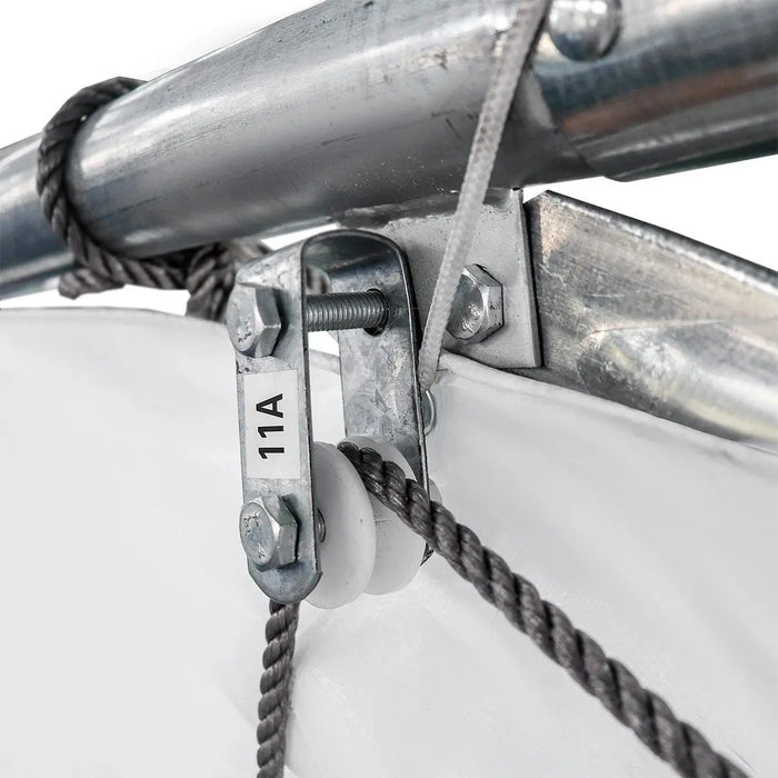 9 x 21 m Straight Wall Peak Ceiling Storage Shelter, 450 GSM PVC Cover TMG-ST3072V (Previously ST3070V) TMG Industrial AU