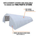 TMG Industrial 30' x 80' Peak Ceiling Storage Shelter with Heavy Duty 17 oz PVC Cover & Drive Through Doors, TMG-ST3080V