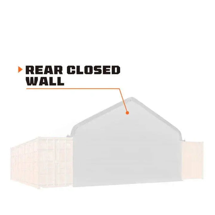 TMG Industrial Back End Wall Kit, Compatible with ST3041CV and ST3041CE container shelters installed with the high cube containers (9’6”),TMG-ST30BW9V