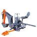 TMG Industrial 8-ft Tractor Swing Backhoe Attachment, Category 1 Hookup, 180° Boom and Bucket Rotation, 12” Bucket Included, TMG-TBH88