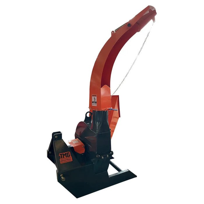6” 3-Point Hitch Wood Chipper, Reversible/Hardened Blades, 360° Swiveling Chute, 40-80 HP Tractors, TMG-WC60