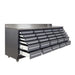 Pro Series 9-Ft 30-Drawer Workbench with Stainless Steel Top, Ball Bearing Double Slides & Casters, TMG-WB930