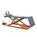 TMG Industrial 1500-lb Portable Motorcycle/ATV Scissor Lift, 48” Work Platform, Side Extensions, Foot Pedal Air Pump, Front-wheel vise grip, TMG-1500PML